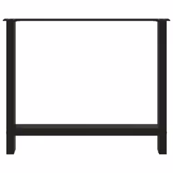 cm/ 1 pcs) vidaXL Coffee Table Legs Desk Legs Metal Furniture Legs Bar Stand DIY Steel - black, 100 x (72-73 - Additional view 4