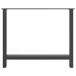 cm) vidaXL Coffee Table Legs Desk Legs Metal Furniture Legs Bar Stand DIY Steel - anthracite, 100 x (72-73 - Additional view 4