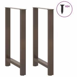 cm) vidaXL Coffee Table Legs Desk Legs Metal Furniture Legs Bar Stand DIY Steel - natural, 60 x (100-101 - Additional view 2