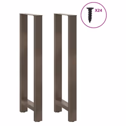 cm) vidaXL Coffee Table Legs Desk Legs Metal Furniture Legs Bar Stand DIY Steel - natural, 50 x (110-111 - Additional view 2