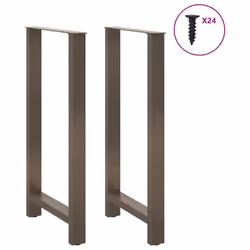 cm) vidaXL Coffee Table Legs Desk Legs Metal Furniture Legs Bar Stand DIY Steel - natural, 60 x (110-111 - Additional view 2