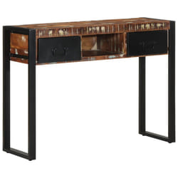vidaXL Console Table Multicolour 100x35x75 cm Solid Wood Reclaimed sofa table - Multicolour