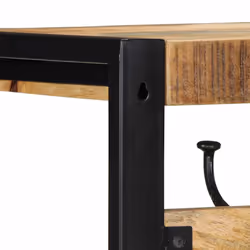 vidaXL Coat Rack 80x35x35 cm Solid Rough Wood Mango clothes rack - Brown - Additional view 6