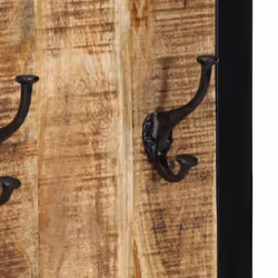 vidaXL Coat Rack Wall Mounted Coat Hook Wall Hanger Clothes Rack Multicolour - Brown - Additional view 5