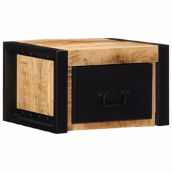 vidaXL Bedside Cabinets 2 pcs 40x35x25 cm Solid Rough Wood Mango bedside table - 1 pcs - Additional view 10