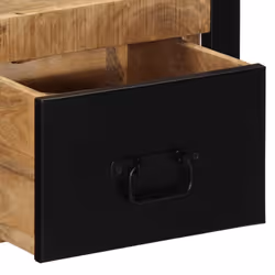 vidaXL Bedside Cabinets 2 pcs 40x35x25 cm Solid Rough Wood Mango bedside table - 1 pcs - Additional view 5