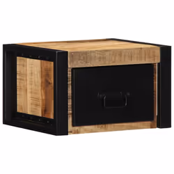 vidaXL Bedside Cabinets 2 pcs 40x35x25 cm Solid Rough Wood Mango bedside table - 1 pcs - Additional view 9