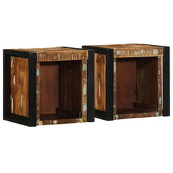 vidaXL Bedside Cabinets 2 pcs Multicolour 40x35x40 cm Solid Wood Reclaimed - multicolour