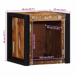 vidaXL Bedside Cabinets 2 pcs Multicolour 40x35x40 cm Solid Wood Reclaimed - multicolour