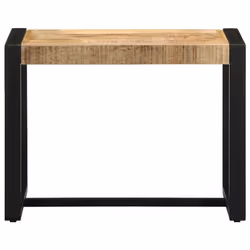 vidaXL Bench 60x35x45 cm Solid Rough Wood Mango hallway bench hall bench - brown, 60 x 35 x 45 cm - Additional view 2