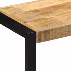 vidaXL Bench 60x35x45 cm Solid Rough Wood Mango hallway bench hall bench - brown, 60 x 35 x 45 cm - Additional view 4