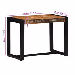 vidaXL Bench Multicolour 60x35x45 cm Solid Wood Reclaimed hallway bench