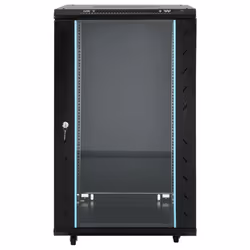 vidaXL Network Cabinet Home Office Server Rack Data Cabinet Network Rack IP20 - black, 60 x 60 x 100 cm - Additional view 2