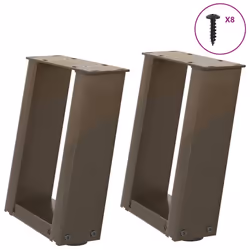 cm) vidaXL Console Table Legs U-Shaped Desk Legs Metal Bar Stand DIY 2 pcs Steel - 30 x (30-31