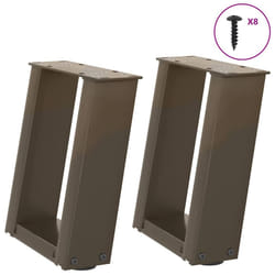 cm) vidaXL Console Table Legs U-Shaped Desk Legs Metal Bar Stand DIY 2 pcs Steel - 30 x (30-31