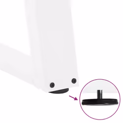 cm) vidaXL Console Table Legs U-Shaped Desk Legs Metal Bar Stand DIY 2 pcs Steel - white, 40 x (30-31 - Additional view 8
