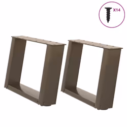 cm) vidaXL Console Table Legs U-Shaped Desk Legs Metal Bar Stand DIY 2 pcs Steel - 40 x (30-31