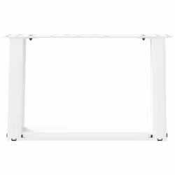 cm) vidaXL Console Table Legs U-Shaped Desk Legs Metal Bar Stand DIY 2 pcs Steel - white, 50 x (30-31 - Additional view 4