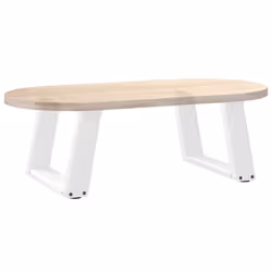 cm) vidaXL Console Table Legs U-Shaped Desk Legs Metal Bar Stand DIY 2 pcs Steel - white, 50 x (30-31 - Additional view 7