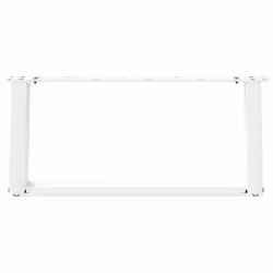 cm) vidaXL Console Table Legs U-Shaped Desk Legs Metal Bar Stand DIY 2 pcs Steel - white, 60 x (30-31 - Additional view 4