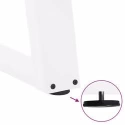 cm) vidaXL Console Table Legs U-Shaped Desk Legs Metal Bar Stand DIY 2 pcs Steel - white, 60 x (30-31 - Additional view 8