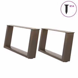 cm) vidaXL Console Table Legs U-Shaped Desk Legs Metal Bar Stand DIY 2 pcs Steel - 60 x (30-31