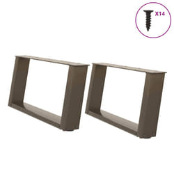 cm) vidaXL Console Table Legs U-Shaped Desk Legs Metal Bar Stand DIY 2 pcs Steel - 60 x (30-31