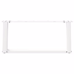 cm) vidaXL Console Table Legs U-Shaped Desk Legs Metal Bar Stand DIY 2 pcs Steel - white, 70 x (30-31 - Additional view 4