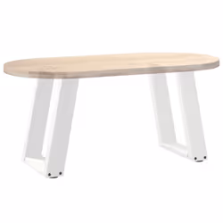 cm) vidaXL Console Table Legs U-Shaped Desk Legs Metal Bar Stand DIY 2 pcs Steel - white, 28 x (42-43 - Additional view 7