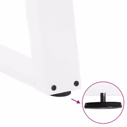 cm) vidaXL Console Table Legs U-Shaped Desk Legs Metal Bar Stand DIY 2 pcs Steel - white, 28 x (42-43 - Additional view 8