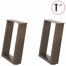 cm) vidaXL Console Table Legs U-Shaped Desk Legs Metal Bar Stand DIY 2 pcs Steel - 28 x (42-43