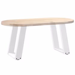 cm) vidaXL Console Table Legs U-Shaped Desk Legs Metal Bar Stand DIY 2 pcs Steel - white, 38 x (42-43 - Additional view 7