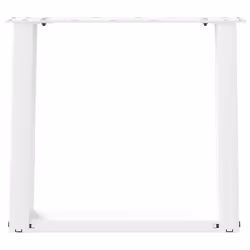 cm) vidaXL Console Table Legs U-Shaped Desk Legs Metal Bar Stand DIY 2 pcs Steel - white, 50 x (42-43 - Additional view 4