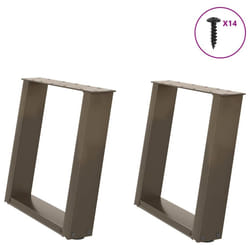 cm) vidaXL Console Table Legs U-Shaped Desk Legs Metal Bar Stand DIY 2 pcs Steel - 50 x (42-43