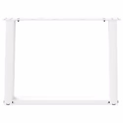 cm) vidaXL Console Table Legs U-Shaped Desk Legs Metal Bar Stand DIY 2 pcs Steel - white, 60 x (42-43 - Additional view 4