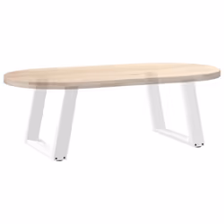 cm) vidaXL Console Table Legs U-Shaped Desk Legs Metal Bar Stand DIY 2 pcs Steel - white, 60 x (42-43 - Additional view 7