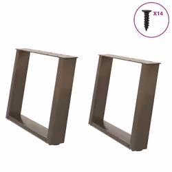 cm) vidaXL Console Table Legs U-Shaped Desk Legs Metal Bar Stand DIY 2 pcs Steel - 60 x (42-43