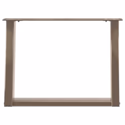 cm) vidaXL Console Table Legs U-Shaped Desk Legs Metal Bar Stand DIY 2 pcs Steel - 60 x (42-43 - Additional view 4