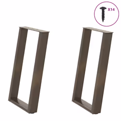 cm) vidaXL Console Table Legs U-Shaped Desk Legs Metal Bar Stand DIY 2 pcs Steel - 50 x (72-73