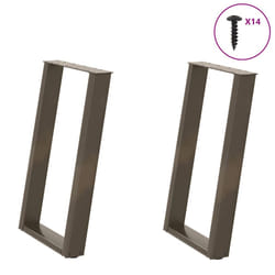 cm) vidaXL Console Table Legs U-Shaped Desk Legs Metal Bar Stand DIY 2 pcs Steel - 50 x (72-73