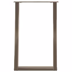 cm) vidaXL Console Table Legs U-Shaped Desk Legs Metal Bar Stand DIY 2 pcs Steel - 50 x (72-73 - Additional view 4