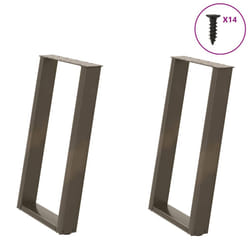 cm) vidaXL Console Table Legs U-Shaped Desk Legs Metal Bar Stand DIY 2 pcs Steel - 60 x (72-73