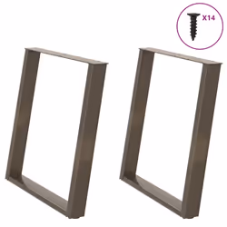 cm) vidaXL Console Table Legs U-Shaped Desk Legs Metal Bar Stand DIY 2 pcs Steel - 70 x (72-73