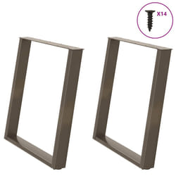 cm) vidaXL Console Table Legs U-Shaped Desk Legs Metal Bar Stand DIY 2 pcs Steel - 70 x (72-73