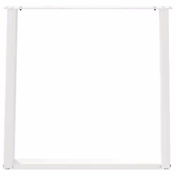 cm) vidaXL Console Table Legs U-Shaped Desk Legs Metal Bar Stand DIY 2 pcs Steel - white, 80 x (72-73 - Additional view 4