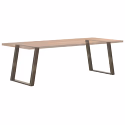 vidXL Dining Table Legs U-Shaped 2 pcs Natural Steel 80x(72-73) cm Steel - Additional view 7