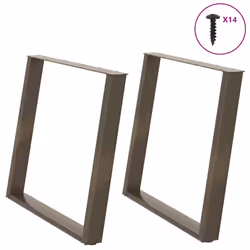 cm) vidaXL Console Table Legs U-Shaped Desk Legs Metal Bar Stand DIY 2 pcs Steel - 90 x (72-73