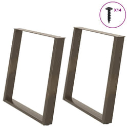 cm) vidaXL Console Table Legs U-Shaped Desk Legs Metal Bar Stand DIY 2 pcs Steel - 90 x (72-73