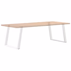 cm) vidaXL Console Table Legs U-Shaped Desk Legs Metal Bar Stand DIY 2 pcs Steel - white, 100 x (72-73 - Additional view 7