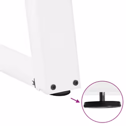 cm) vidaXL Console Table Legs U-Shaped Desk Legs Metal Bar Stand DIY 2 pcs Steel - white, 100 x (72-73 - Additional view 8